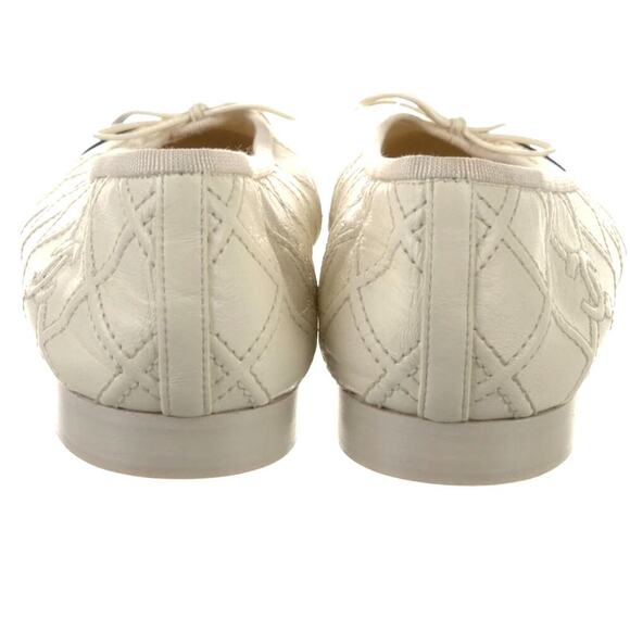 Chanel Off-White Black Toe Ballet Flat - Picture 7 of 9